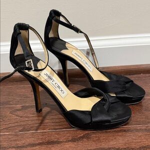 Jimmy Choo Satin Black sandals